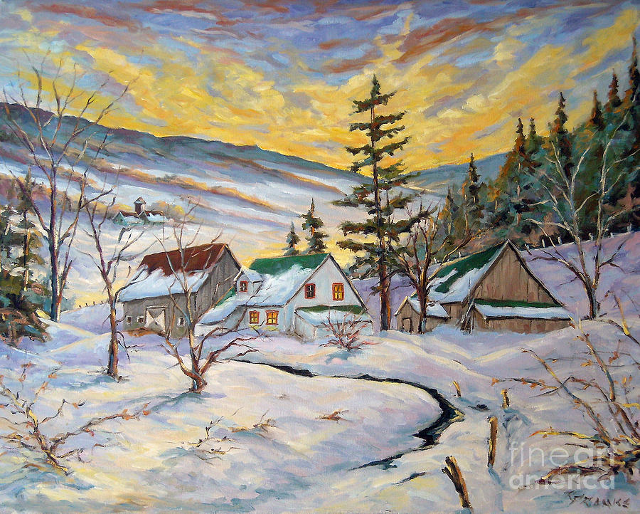 Winter Lights #1 Painting by Richard T Pranke
