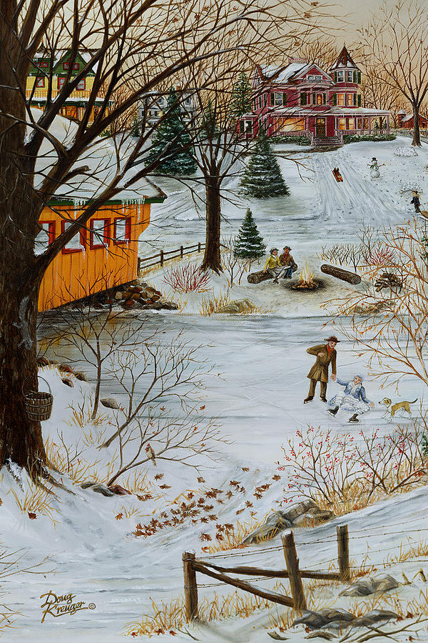 Winter Memories 3 of 4 #1 Painting by Doug Kreuger