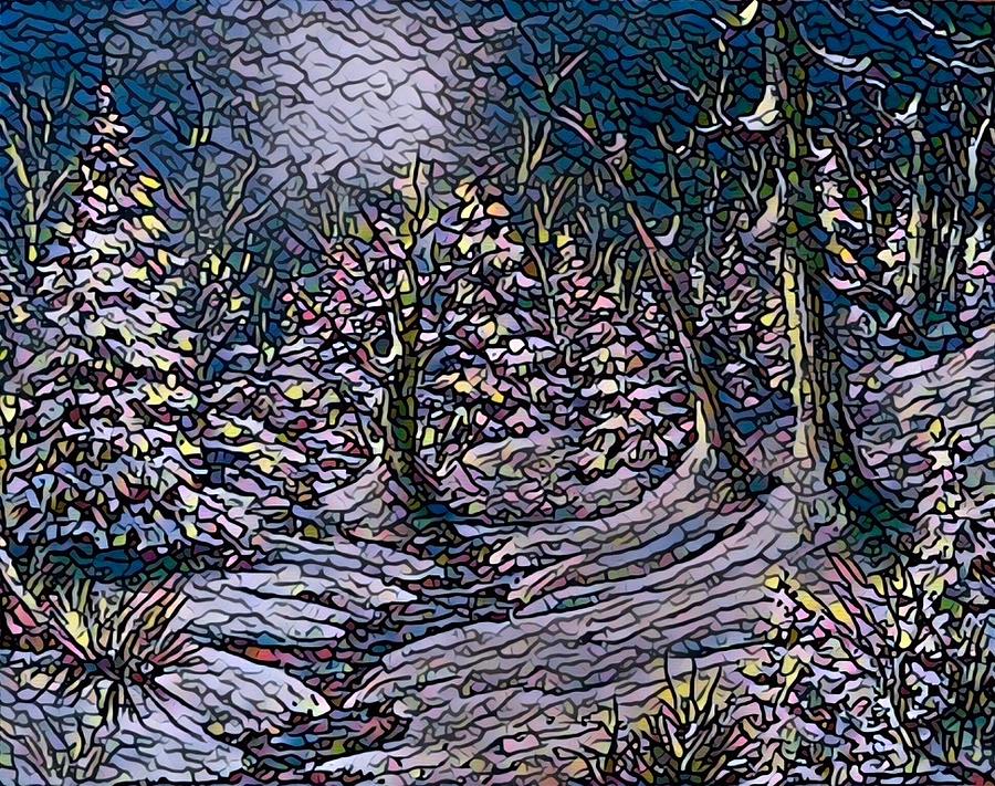 Winter mosaic #1 Painting by Megan Walsh