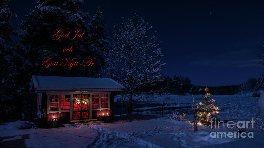 Winter night greetings in Swedish Photograph by Torbjorn Swenelius