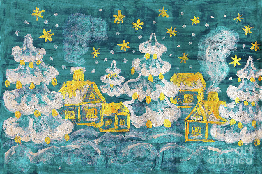 Winter picture, painting #5 Painting by Irina Afonskaya