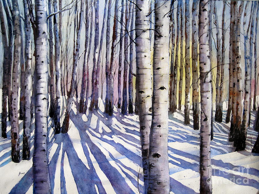 Winter Shadows #1 Painting by Shirley Braithwaite Hunt