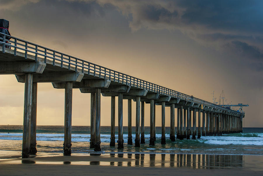 Winter Storm Over Scripps Pier #1 Photograph by Donald Pash