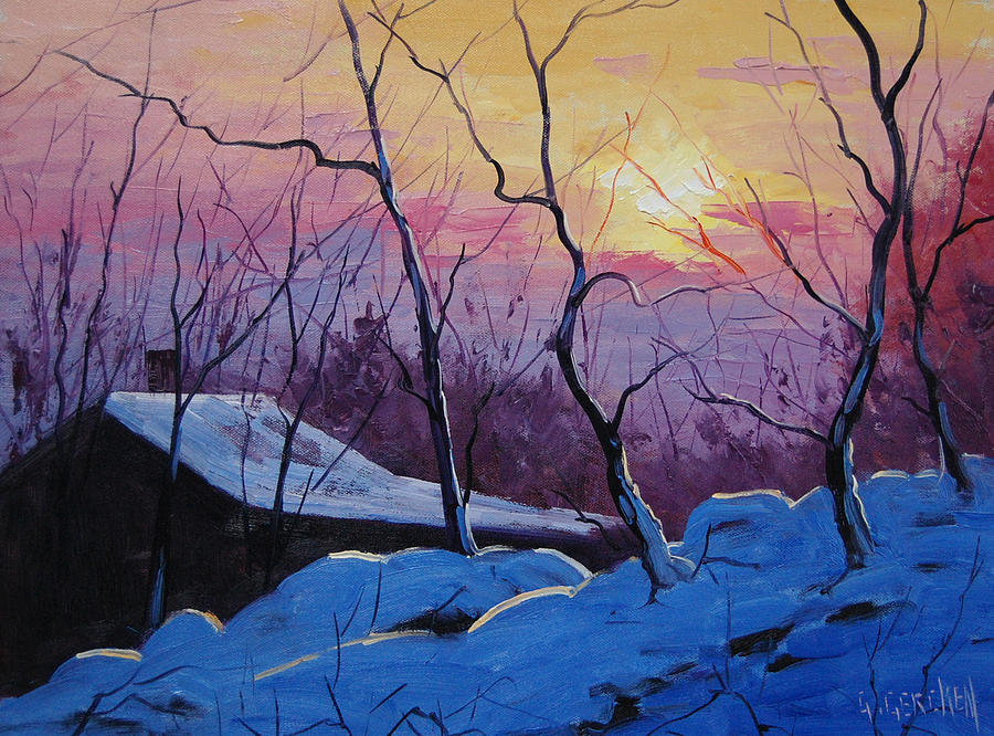 Winter Painting - Winter Sunrise #1 by Graham Gercken