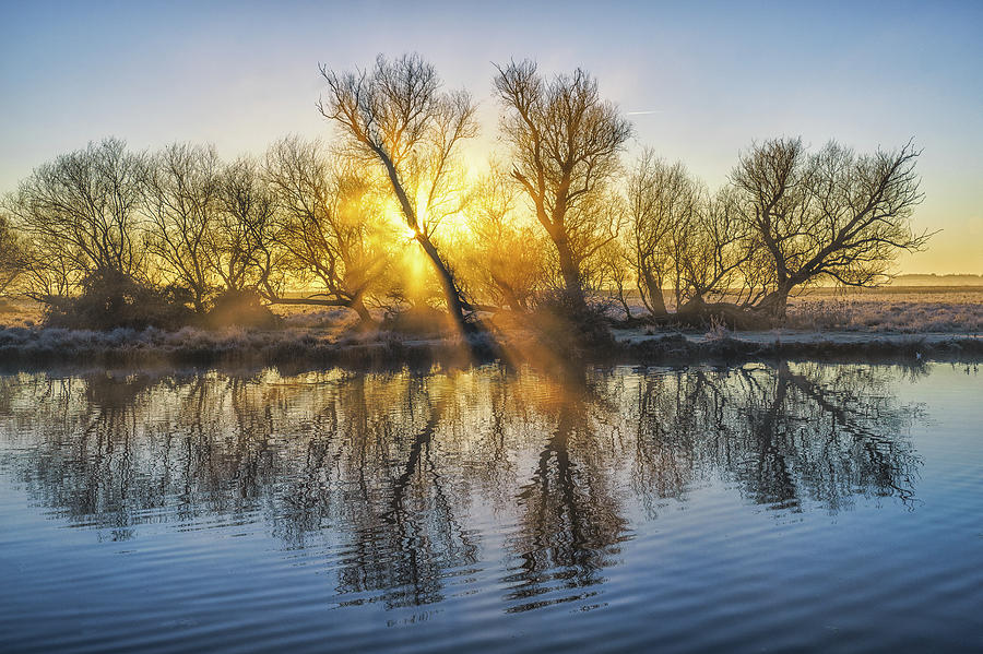Winter sunrise over the Ouse #1 Photograph by James Billings