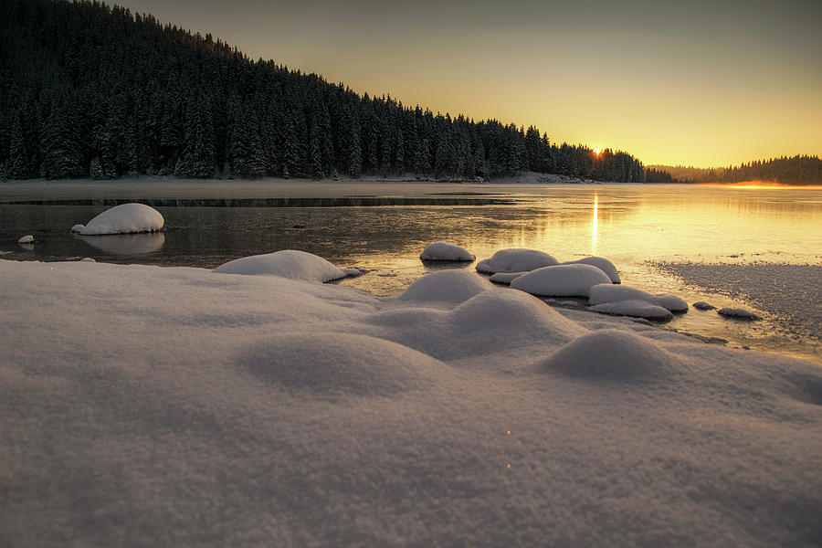 Winter sunset #1 Photograph by Plamen Petkov