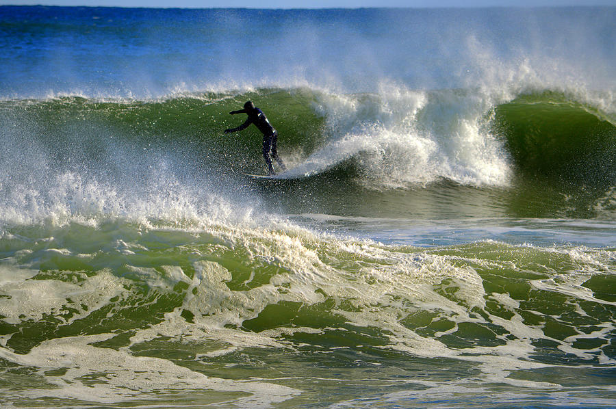 Winter Surfing Photograph by Dianne Cowen Cape Cod Photography