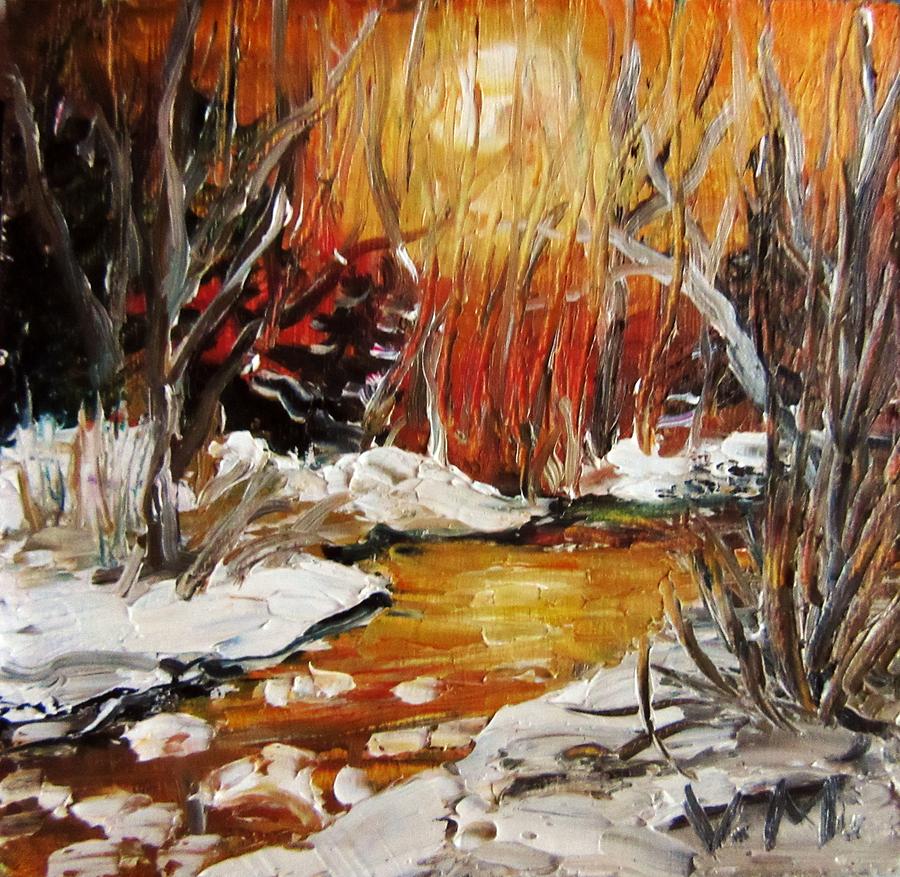 Winter #1 Painting by Vesna Martinjak