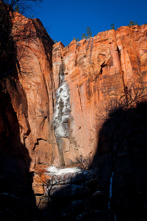 Winter Waterfall, Zion National Park #1 Photograph by TM Schultze
