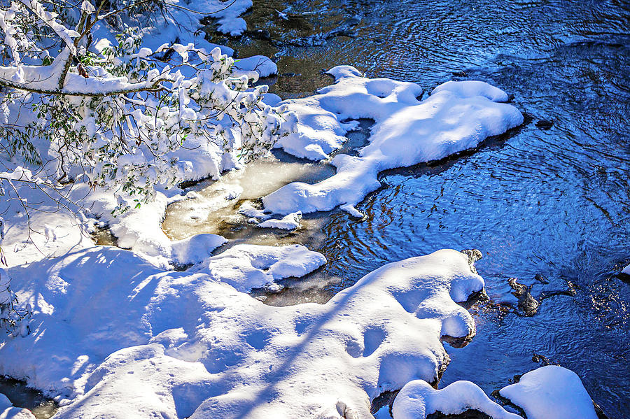 Winter Wonderland Landscape Along Mountain River #1 Photograph by Alex Grichenko