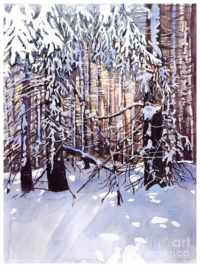 Winter Painting - Wintertime Painting by Suzann Sines Winter Painting - Wintertime Painting by Suzann Sines