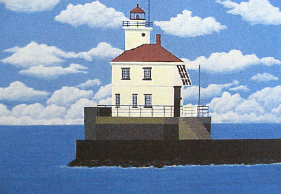 Wisconsin Point Lighthouse #1 Painting by Frederic Kohli