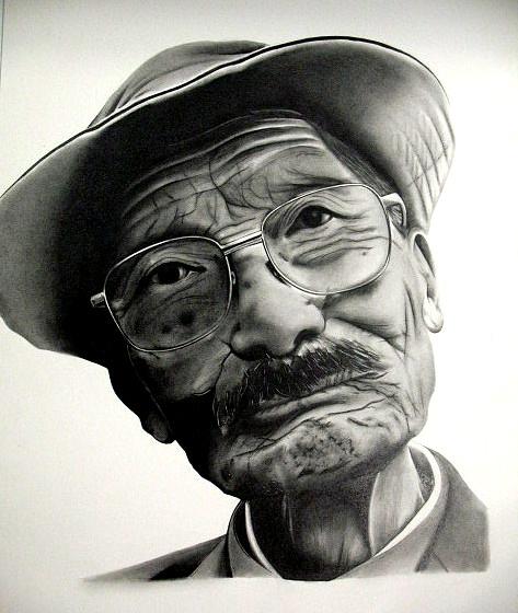 Portrait Drawing - Wise Man #1 by Kane Leinonen