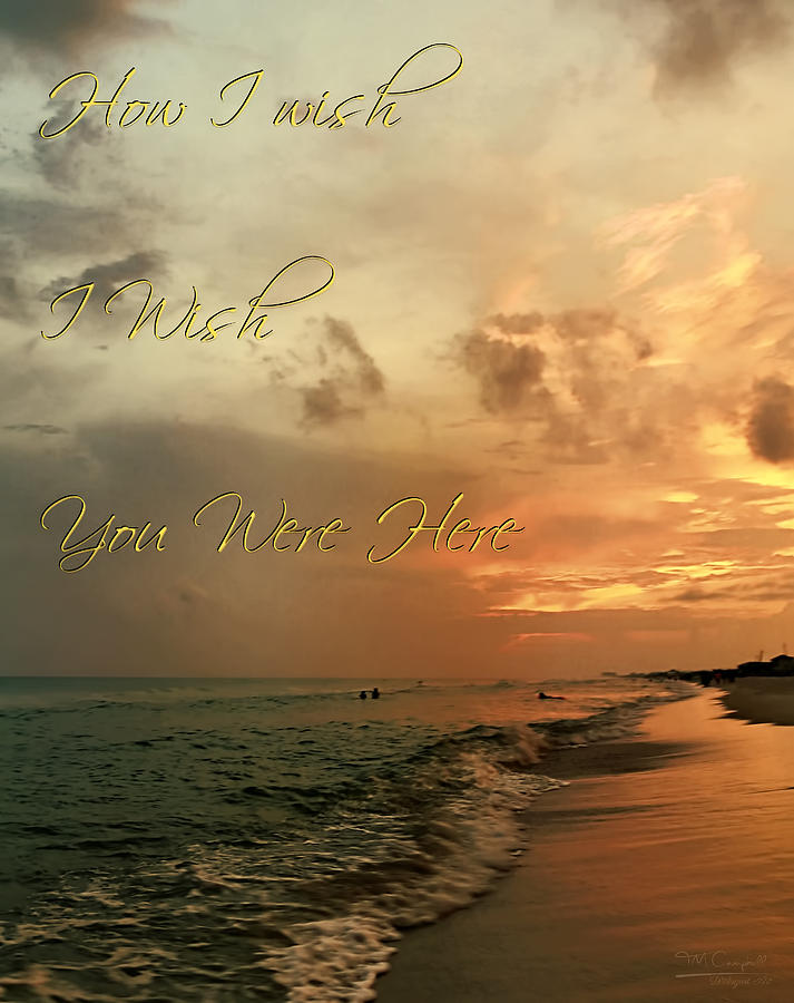 Beach Photograph - Wish You Were Here by Theresa Campbell