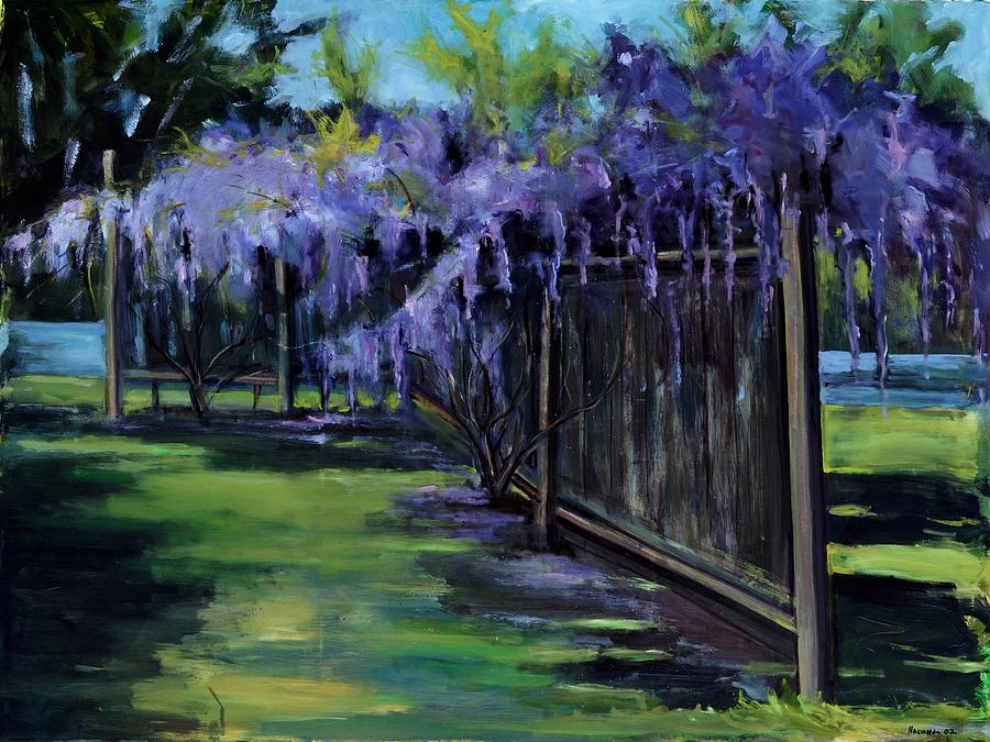 Landscape Painting - Wisteria #1 by Robert James Hacunda