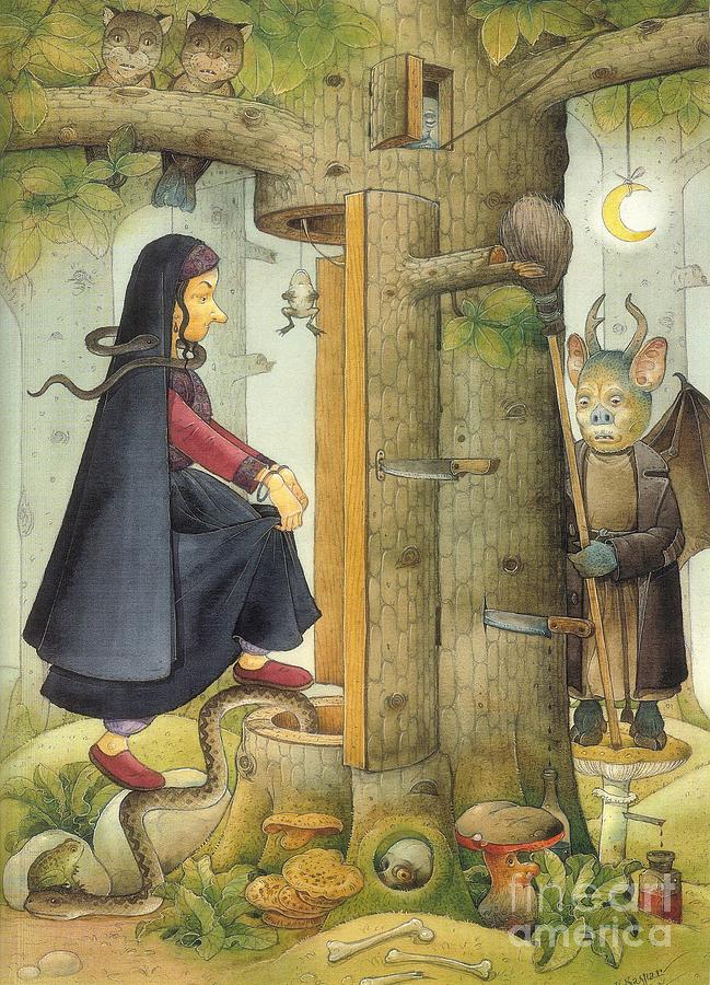 Witch Painting by Kestutis Kasparavicius