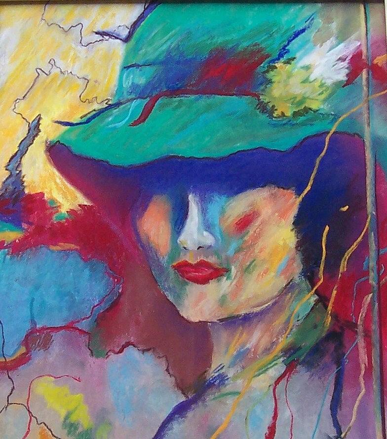 Woman In Green Hat Painting by Marilyn Brown