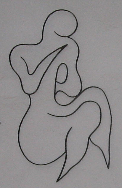Woman In Wrought Iron Relief by Petrit Metohu Woman In Wrought Iron Relief by Petrit Metohu
