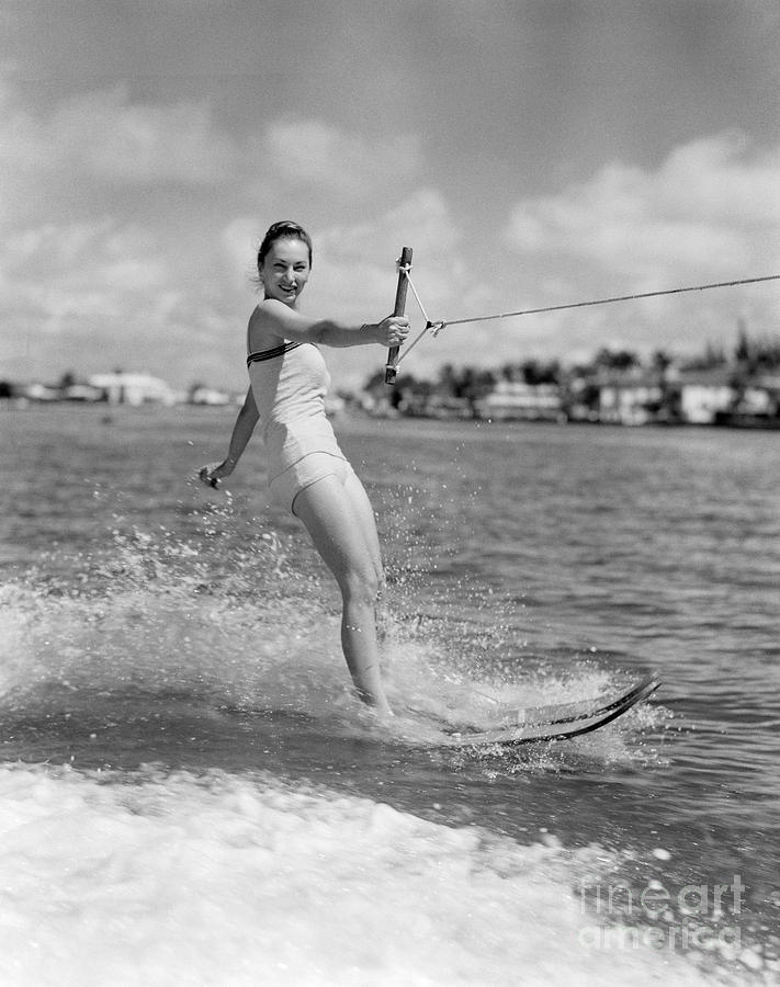 Woman Water Skiing #1 Photograph by H. Armstrong Roberts/ClassicStock