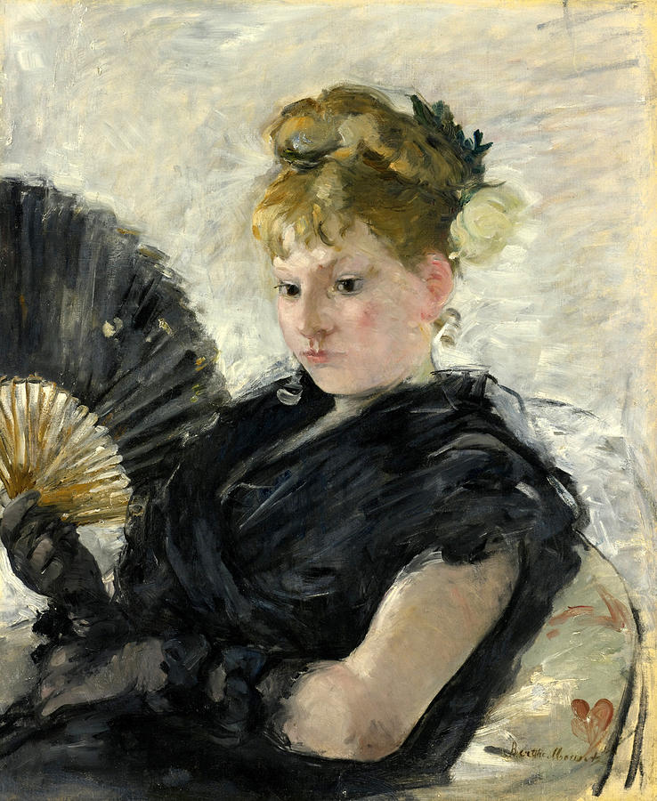 Woman with a Fan #2 Painting by Berthe Morisot