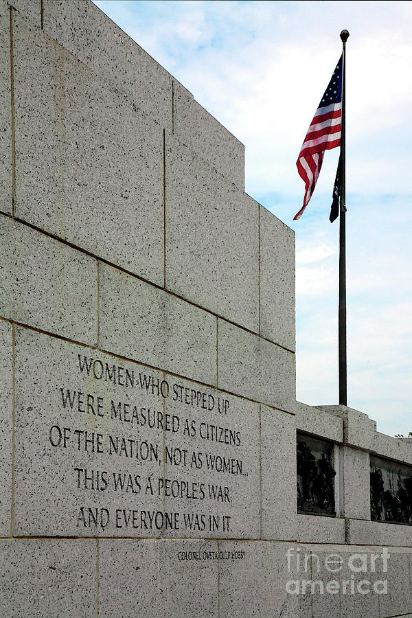 Women at War at the World War II Memorial in Washington DC #1 Digital Art by William Kuta