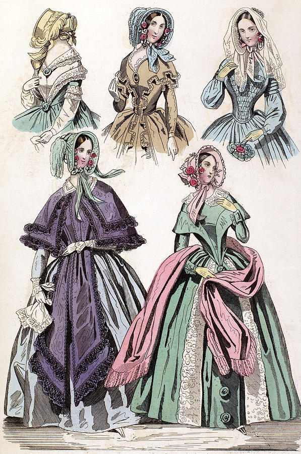 Womens Fashion, 1842 #1 Photograph by Granger