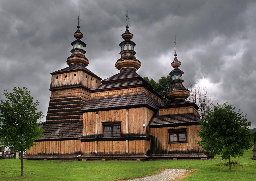 Wooden church in Krempna #1 Photograph by Jaroslaw Blaminsky