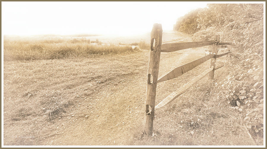 Wooden Fence Along Rural Meadow #1 Photograph by A Macarthur Gurmankin