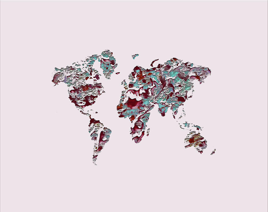 World Map p4 #1 Mixed Media by Brian Reaves
