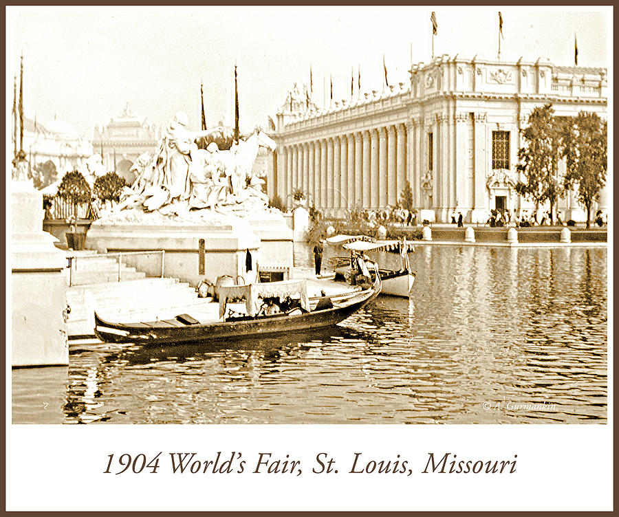 Worlds Fair, 1904, U.S. Govrernment Building, Vintage Photograp #1 Photograph by A Macarthur Gurmankin