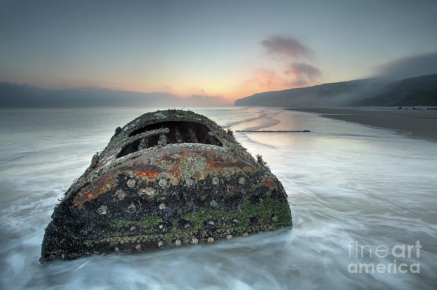 Ship Photograph - Wreck of Laura - Filey Bay - North Yorkshire #1 by Martin Williams