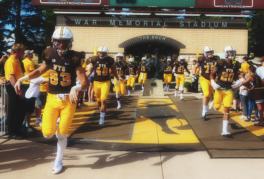 Wyoming Cowboys Entering The Field #1 Photograph by Mountain Dreams