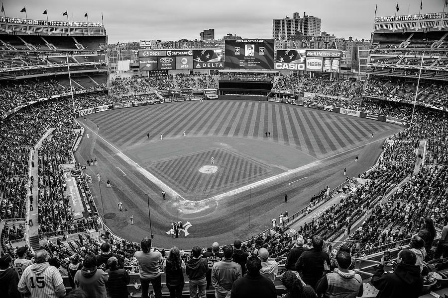 Yankee Stadium Black and White  #1 Photograph by John McGraw