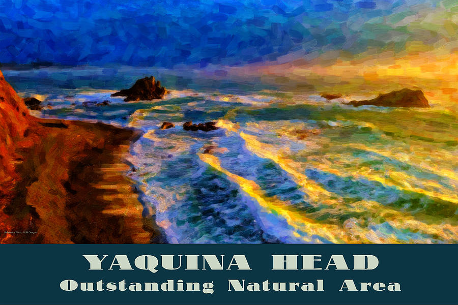Yaquina Head Outstanding Natural Area Digital Art by Chuck Mountain