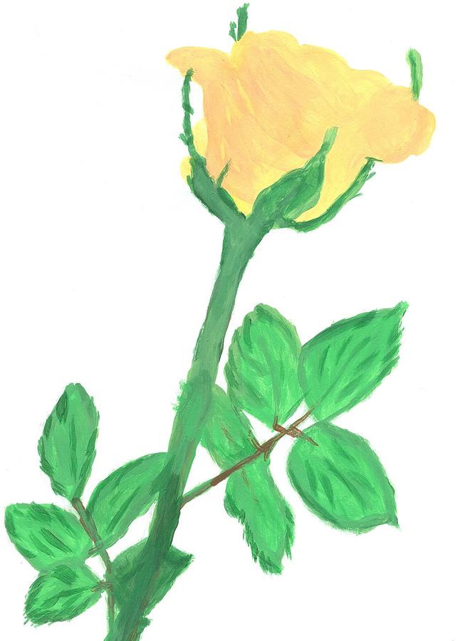 Yellow Rose of Texas #1 Painting by Lila Mattison