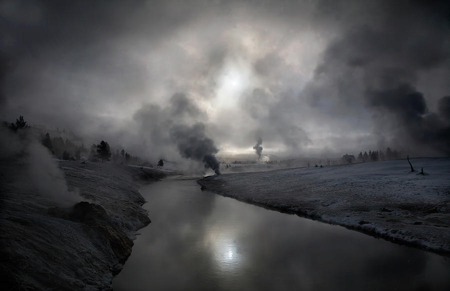 Yellowstone Steaming #1 Photograph by Michael Just