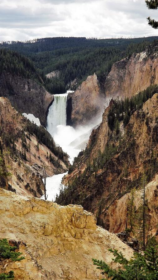 Yellowstone Waterfall #1 Digital Art by Barkley Simpson