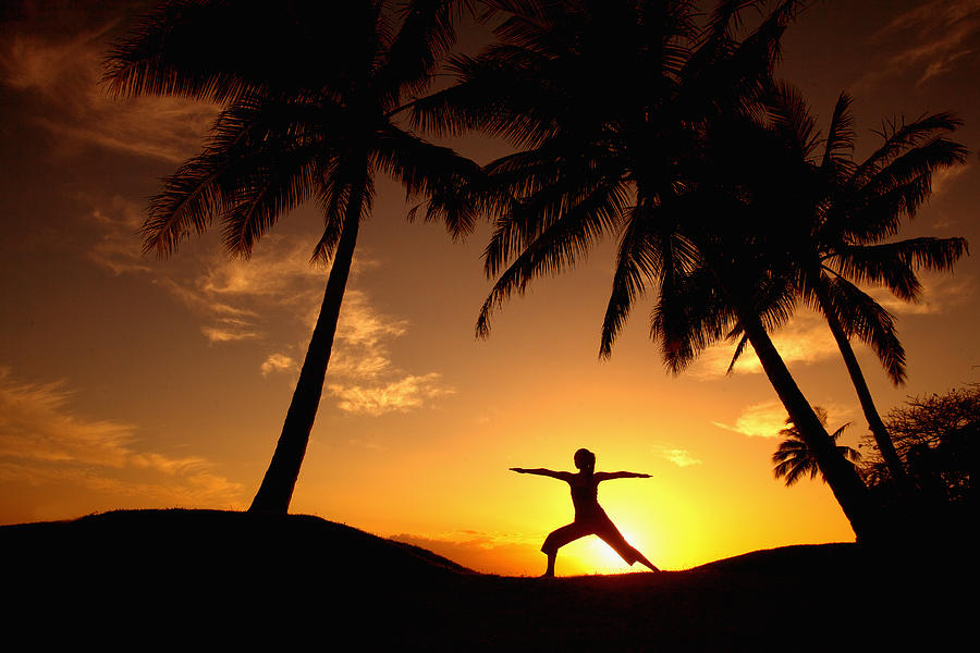 Bend Photograph - Yoga At Sunset #1 by Ron Dahlquist - Printscapes