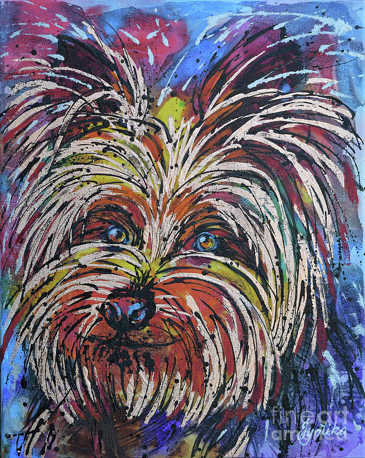 Yorkshire Terrier  Painting by Jyotika Shroff