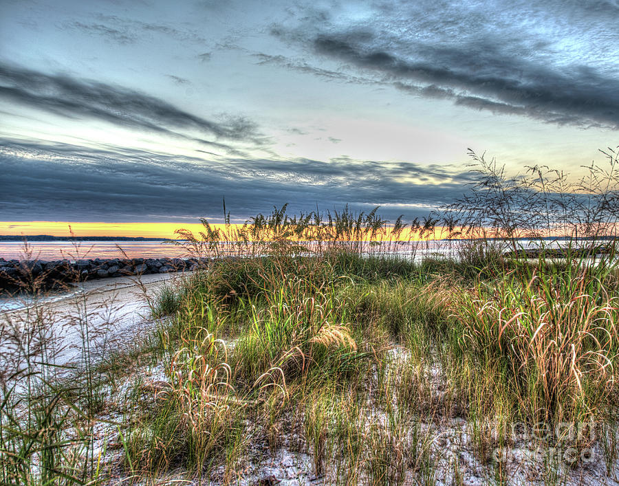 Yorktown Beach at Sunrise Photograph by Greg Hager - Fine Art America