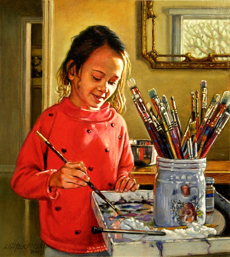 Young Artist #1 Painting by John Lautermilch