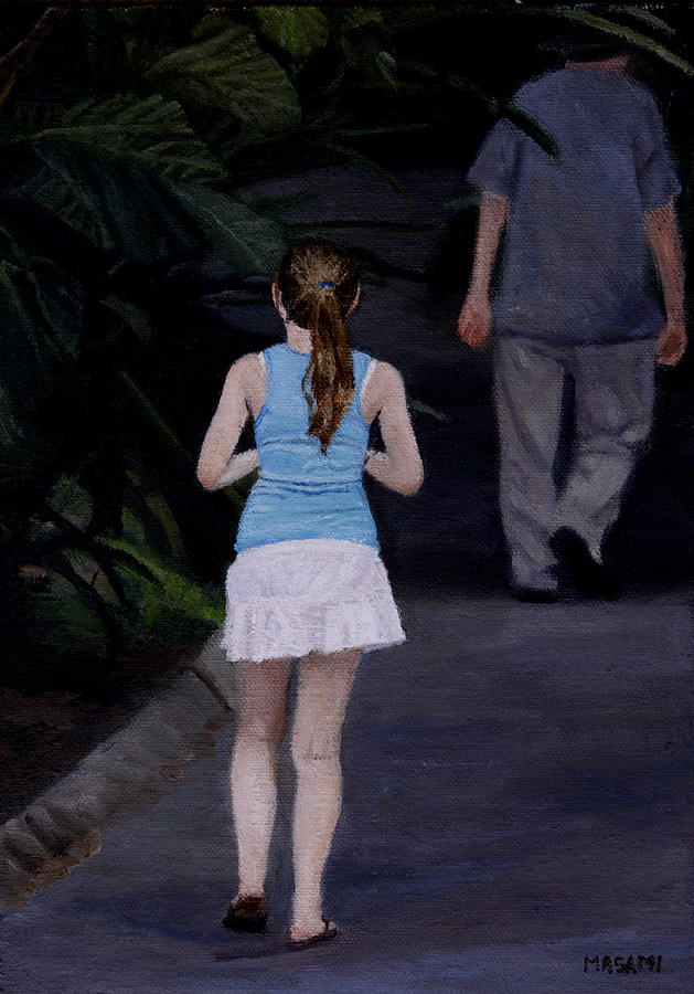 Young Girl Walking #1 Painting by Masami Iida