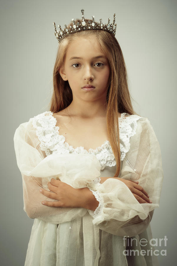 Young Girl Wearing A Crown Photograph by Amanda Elwell