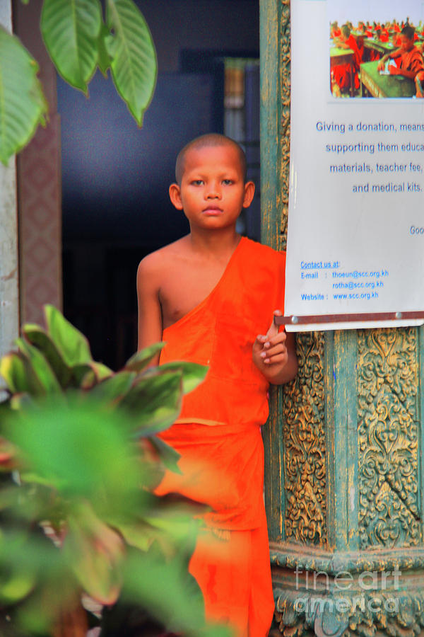 Young Monk #1 Photograph by Rick Bragan