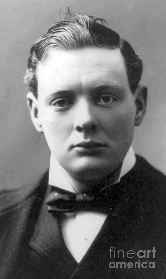 Young Winston Churchill Photograph by English School