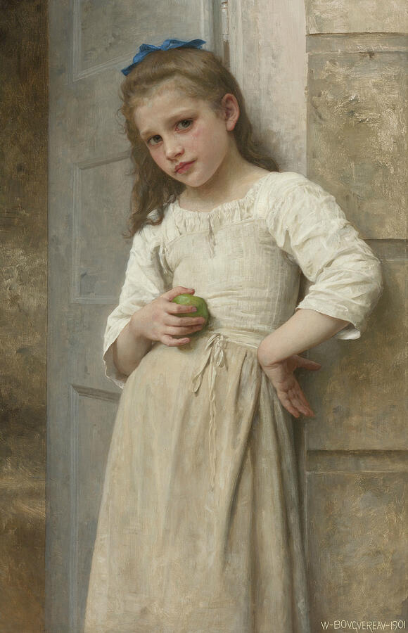 Yvonne On The Doorstep Painting by WilliamAdolphe Bouguereau