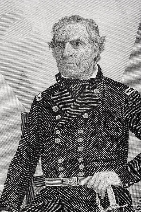 Black And White Drawing - Zachary Taylor 1784 To 1850. 12th #1 by Vintage Design Pics