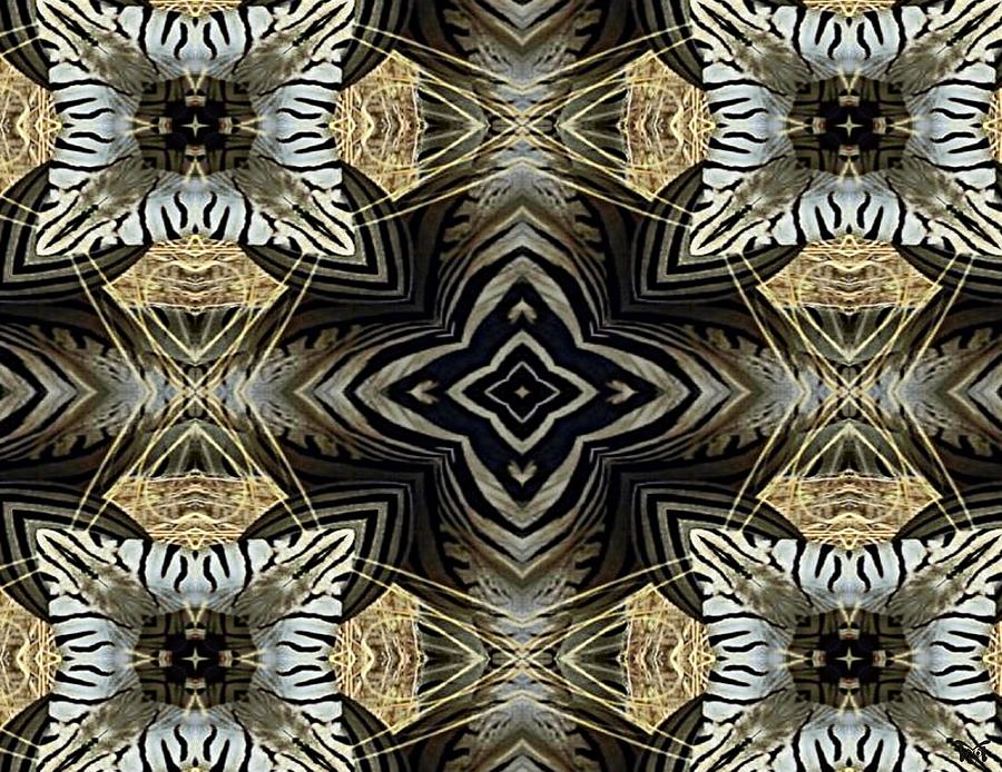 Zebra V #1 Digital Art by Maria Watt