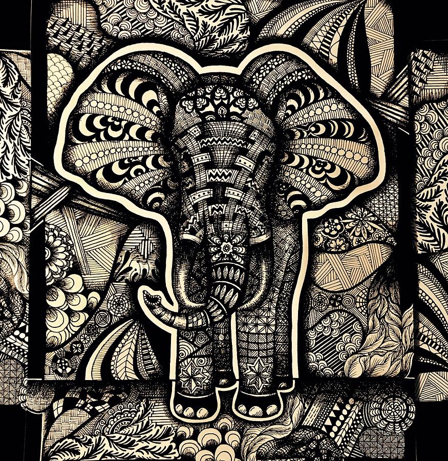 Zen Elephant Drawing by Taylor Norwood - Fine Art America