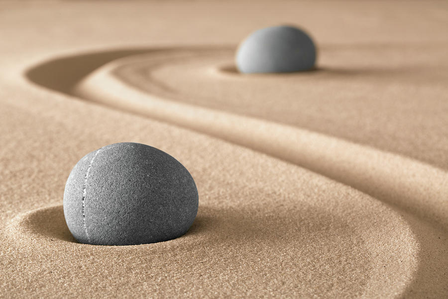 Zen Garden Meditation Stone #1 Photograph by Dirk Ercken